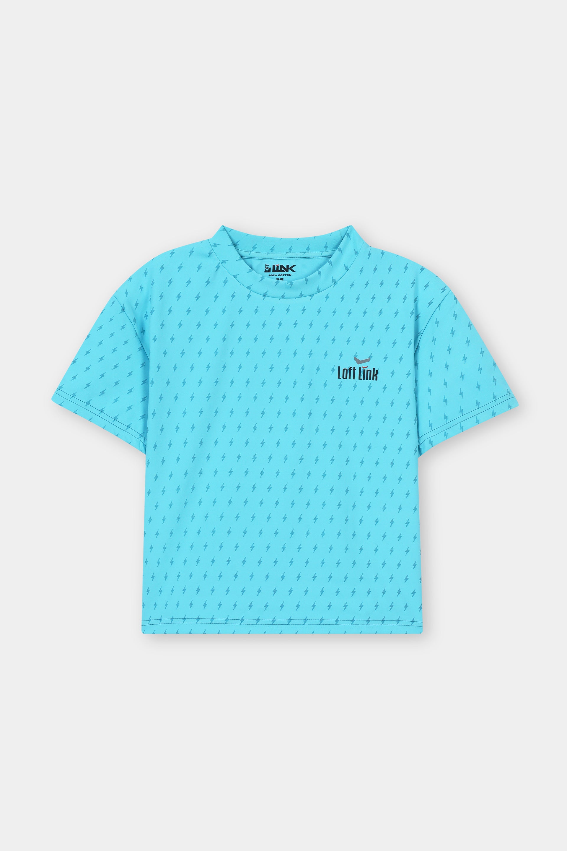 Short Sleeve Truquish Breathable Stretchable Fabaric with Glitter  Print