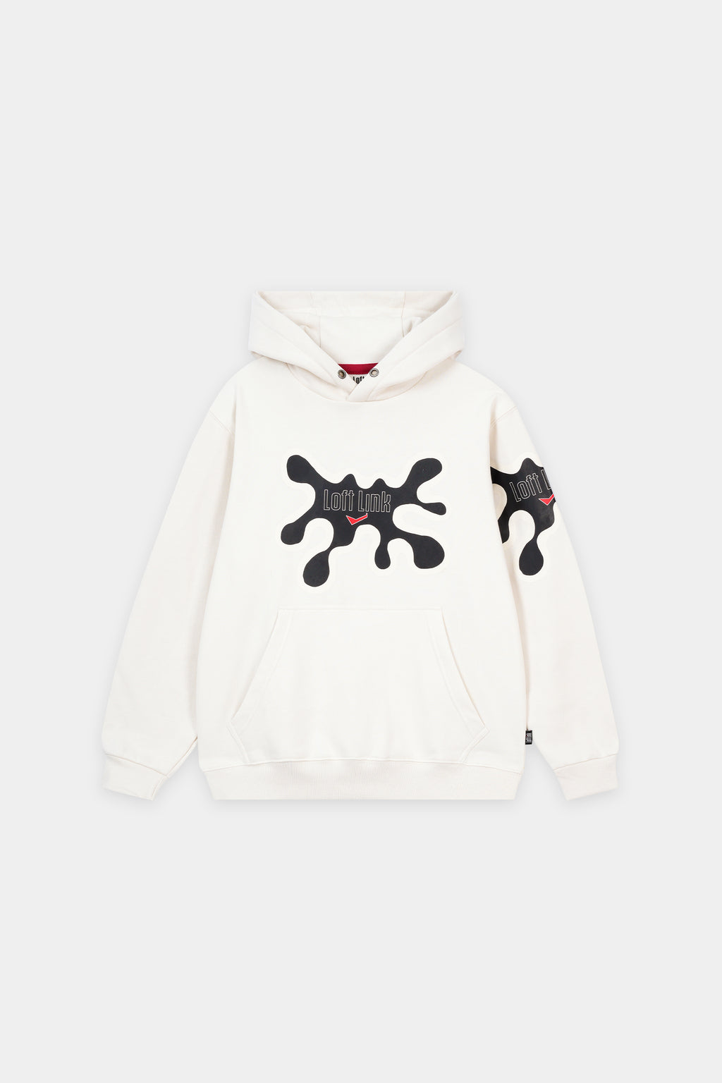 Unisex Hoodie Off White  , Fleece fabric with GSM of 280-300