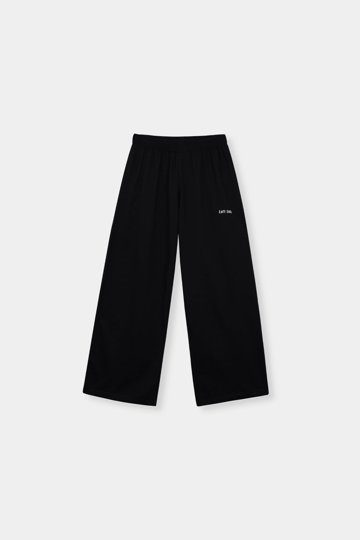 Black Wide-Leg Lounge Pants – Relaxed Fit with Elastic Waist by Loft Link