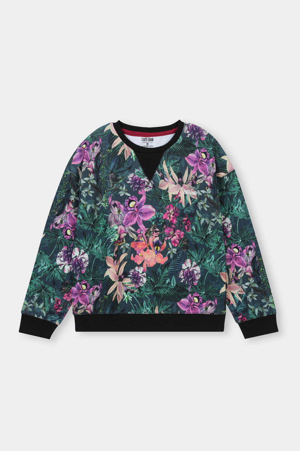 Winter Regular Fit Floral Sweat Shirt , French Terry Floral Print