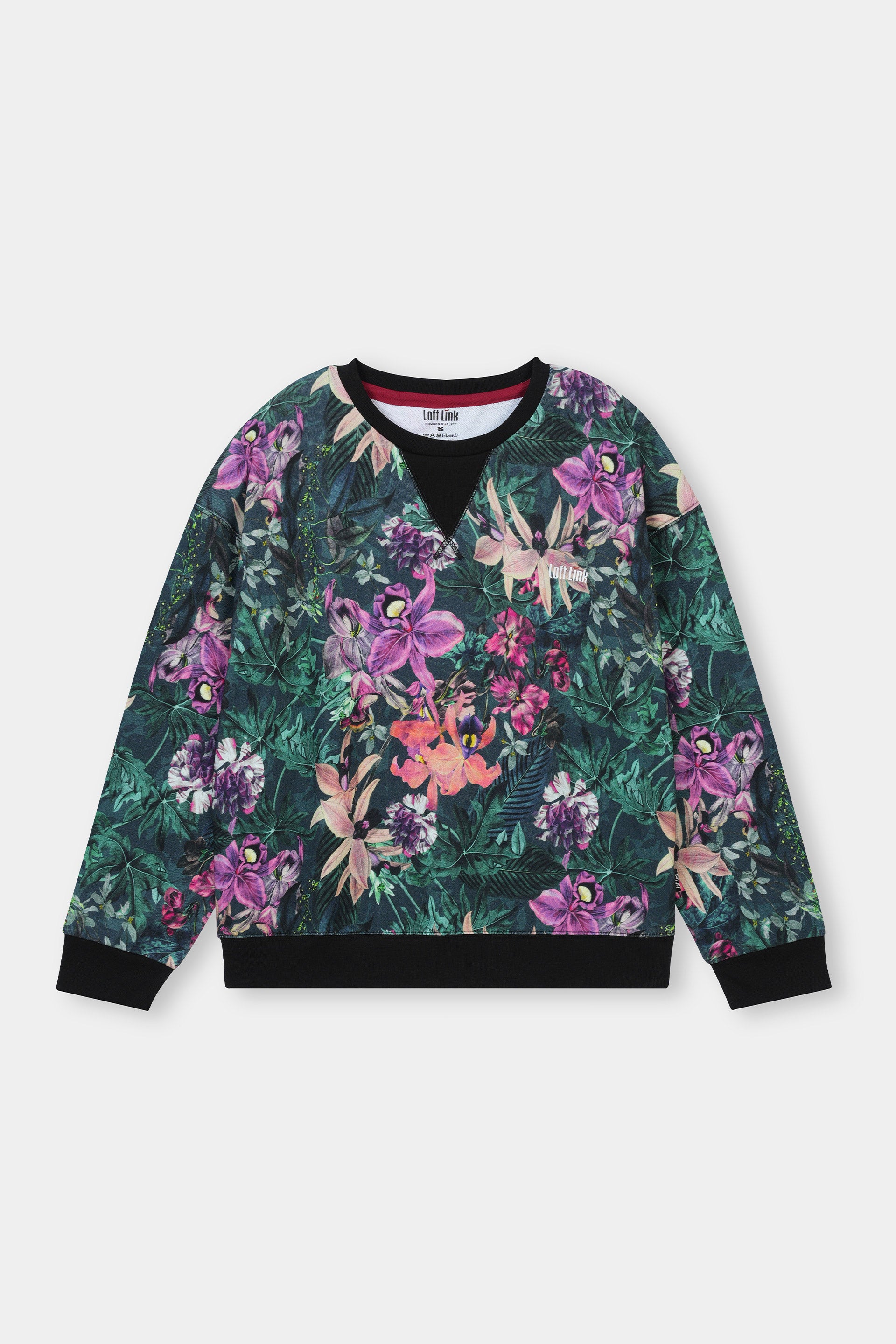 Winter Regular Fit Floral Sweat Shirt , French Terry Floral Print