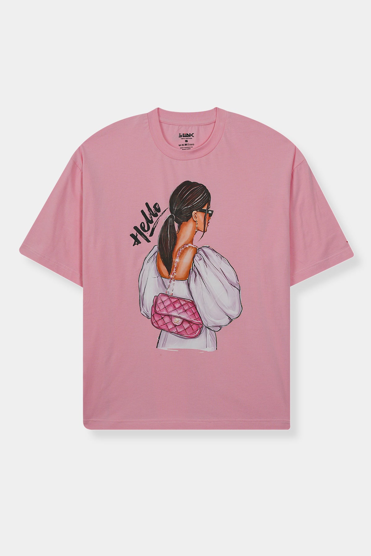 Girl "Hello" Printed T-Shirt