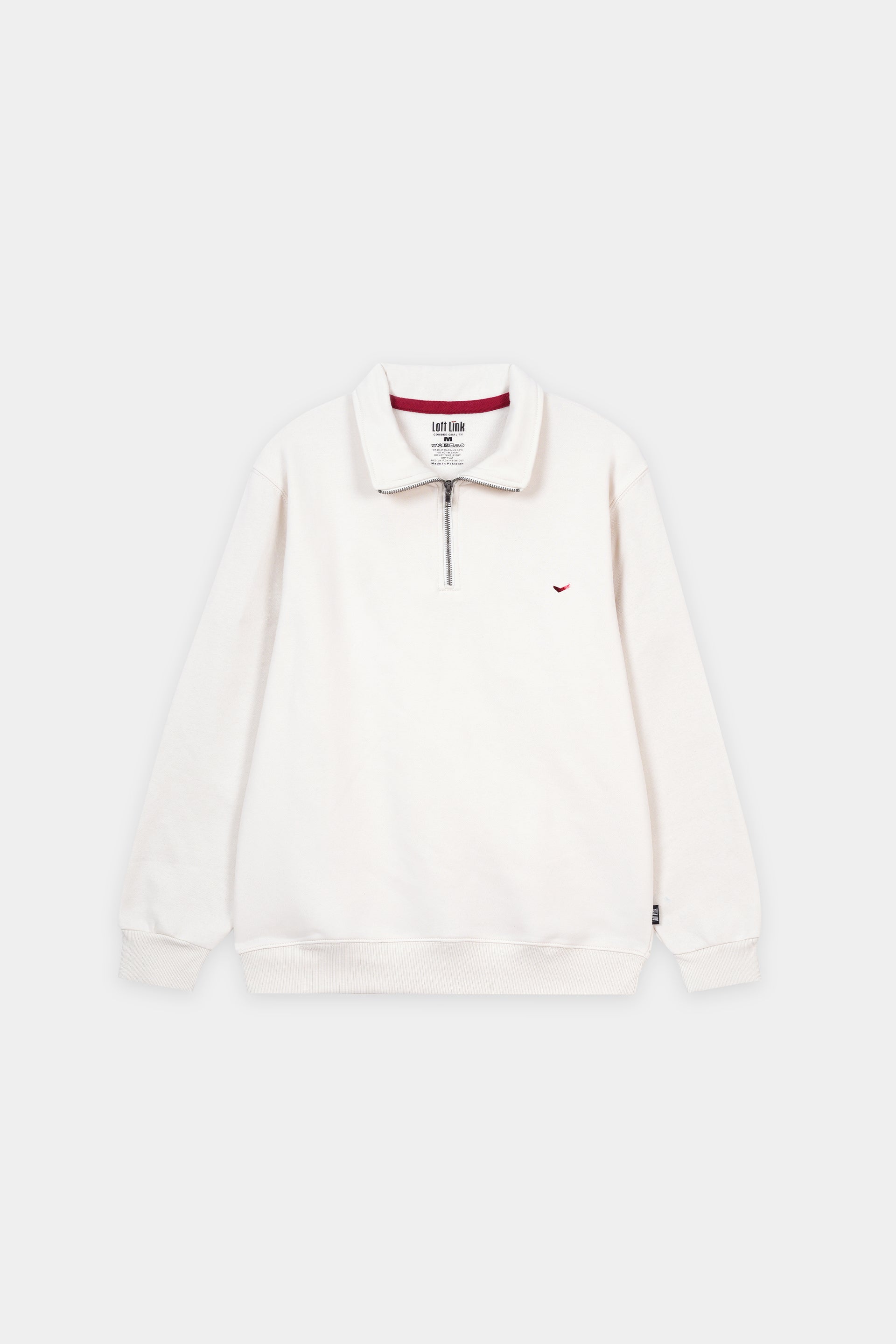 Unisex  Sweat Shirt Off White  , Fleece fabric with GSM of 280-300