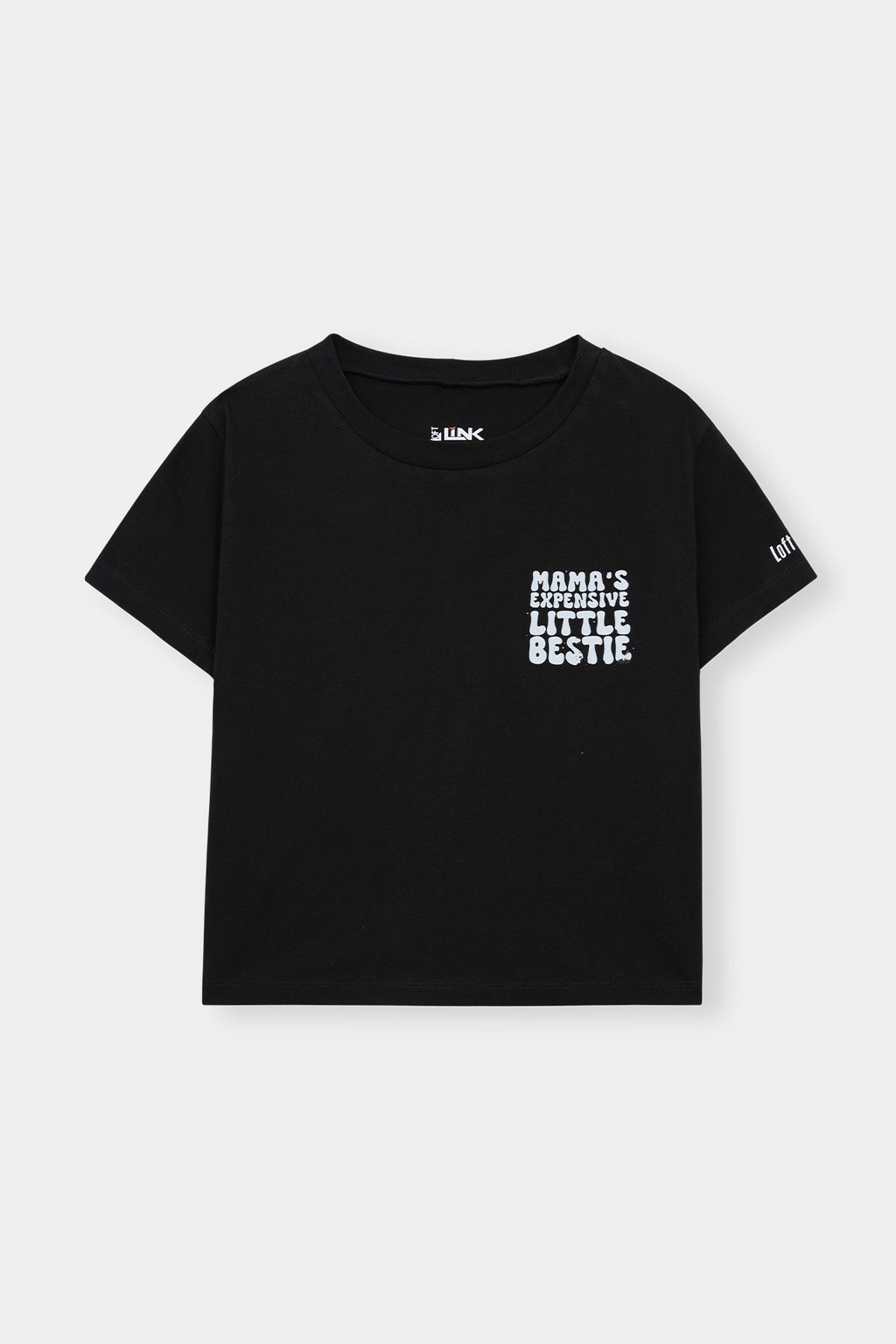 Mama’s Expensive Little Bestie – Black Graphic Tee for Girls