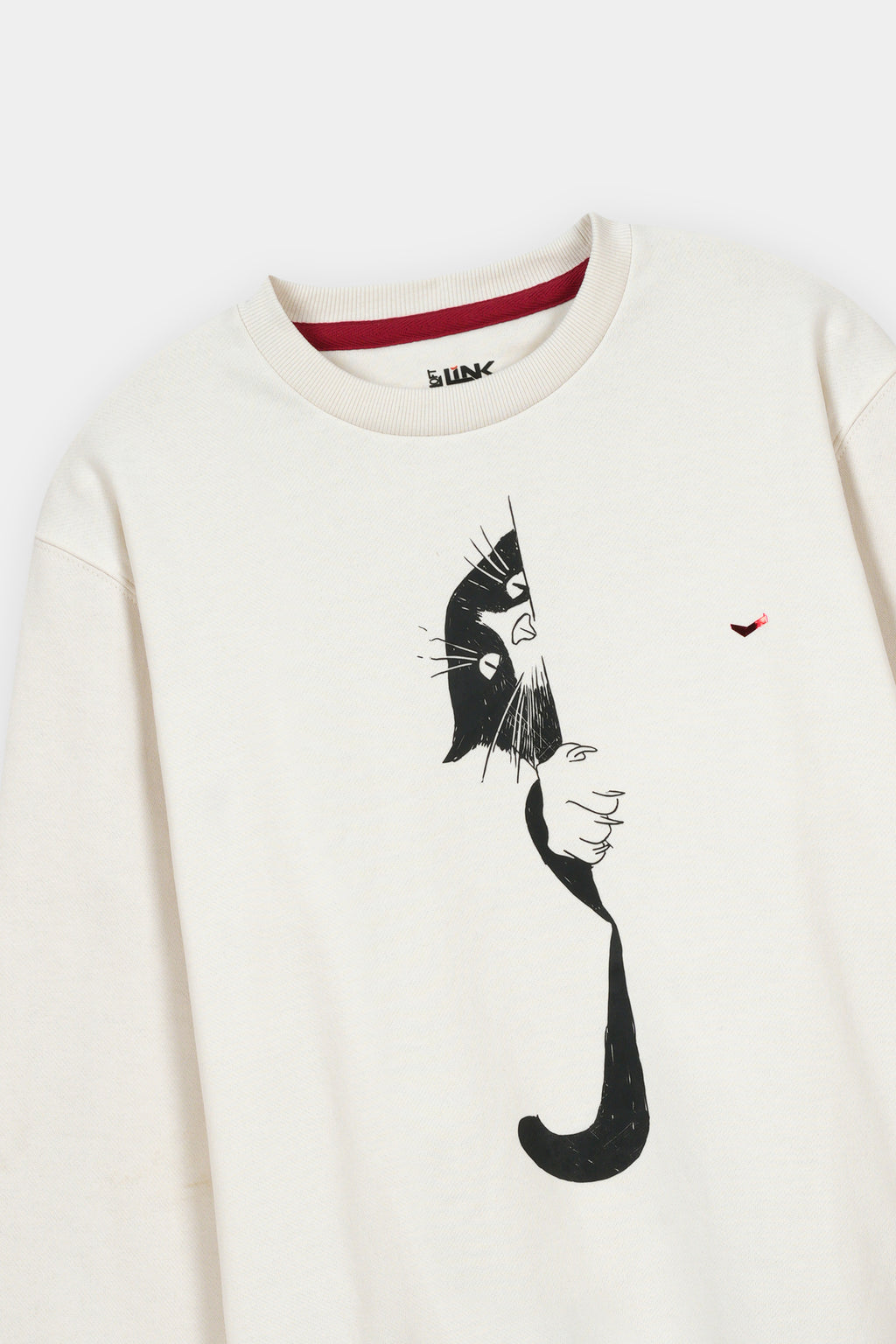 Unisex  Sweat Shirt Off White  , Fleece fabric with GSM of 280-300