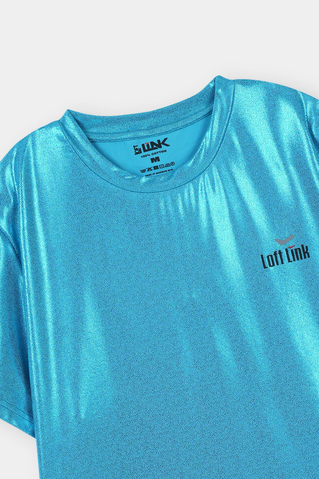 Short Sleeve Truquish Breathable StretchabLE Fbaric with Glitter Print