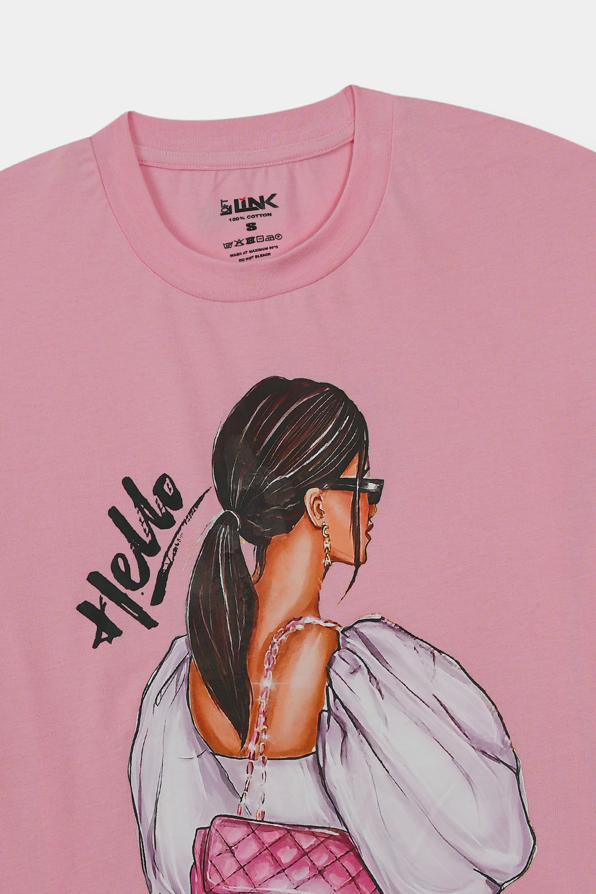 Girl "Hello" Printed T-Shirt