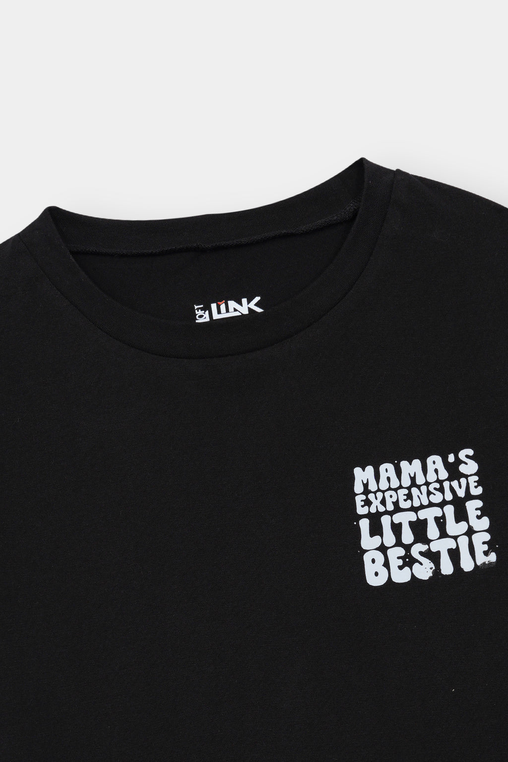 Mama’s Expensive Little Bestie – Black Graphic Tee for Girls