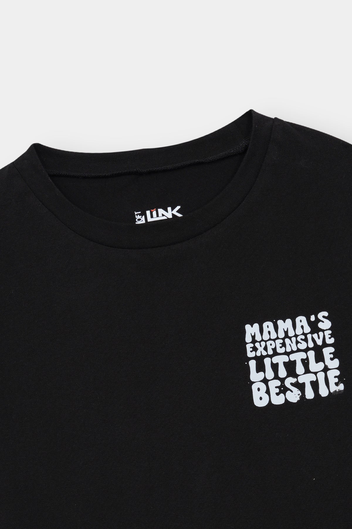 Mama’s Expensive Little Bestie – Black Graphic Tee for Girls