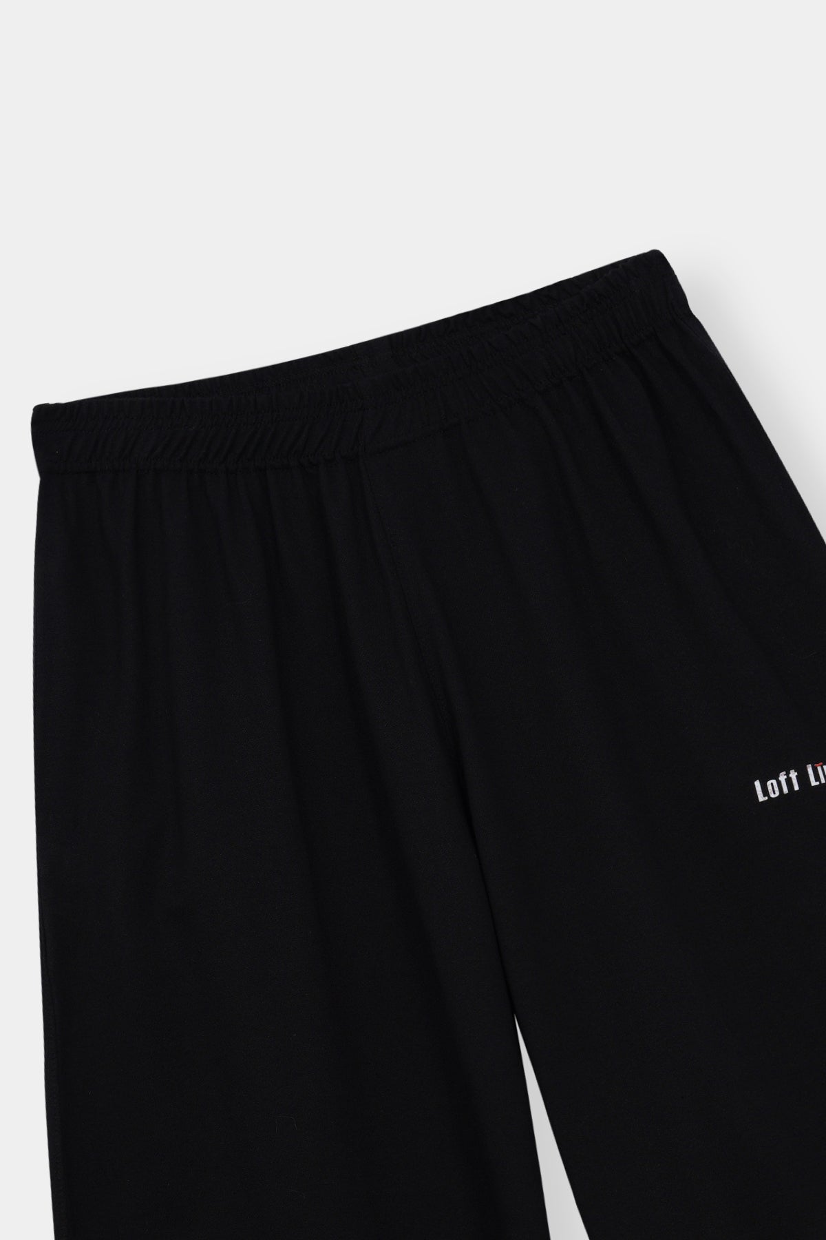 Black Wide-Leg Lounge Pants – Relaxed Fit with Elastic Waist by Loft Link