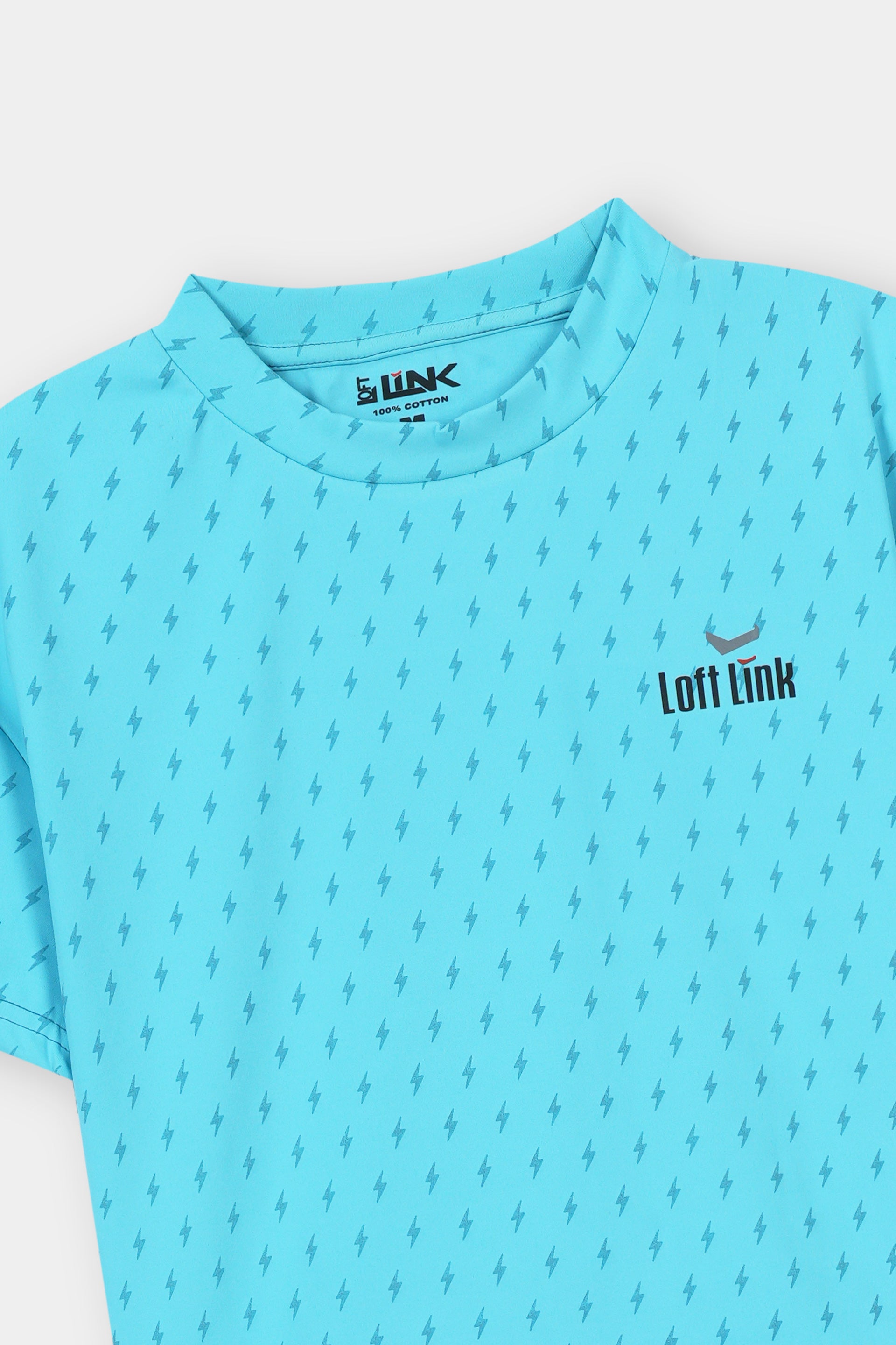 Short Sleeve Truquish Breathable Stretchable Fabaric with Glitter  Print