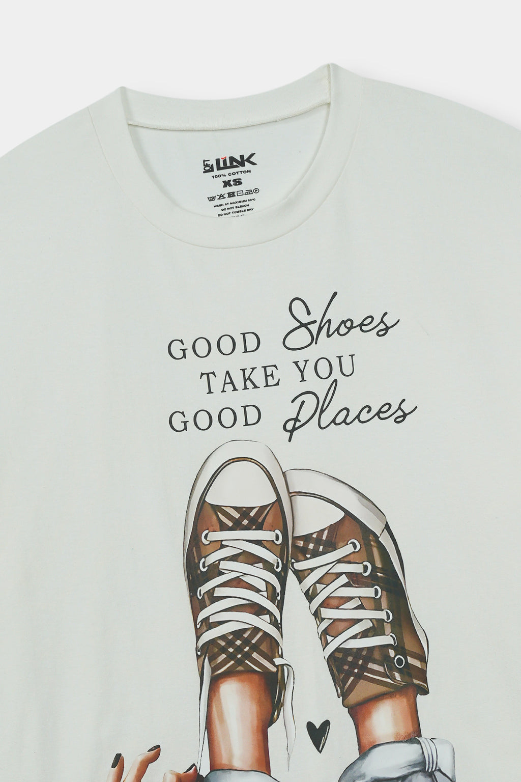 Women"Good Shoes, Good Places Tee – Off-White Edition"