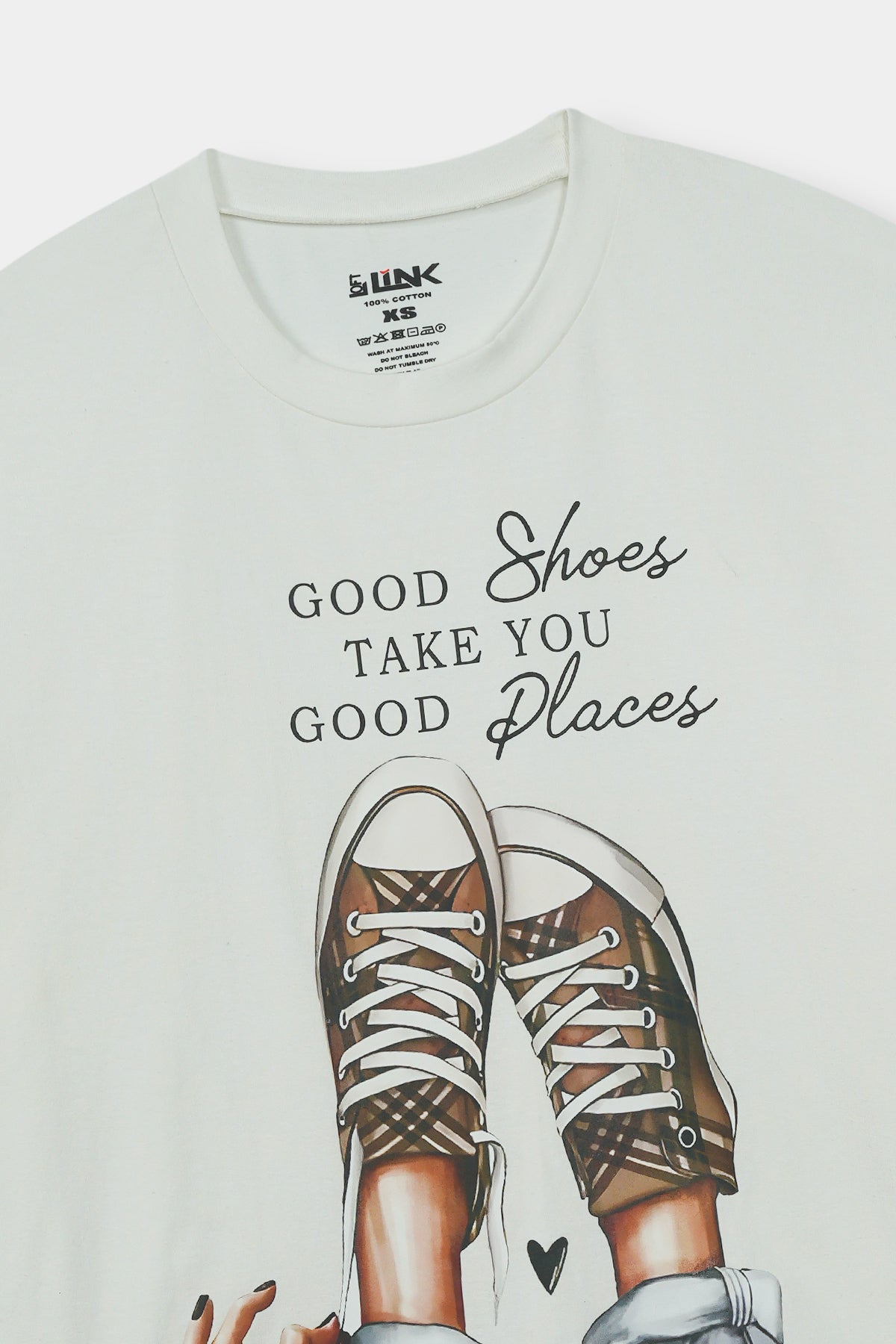 Women"Good Shoes, Good Places Tee – Off-White Edition"
