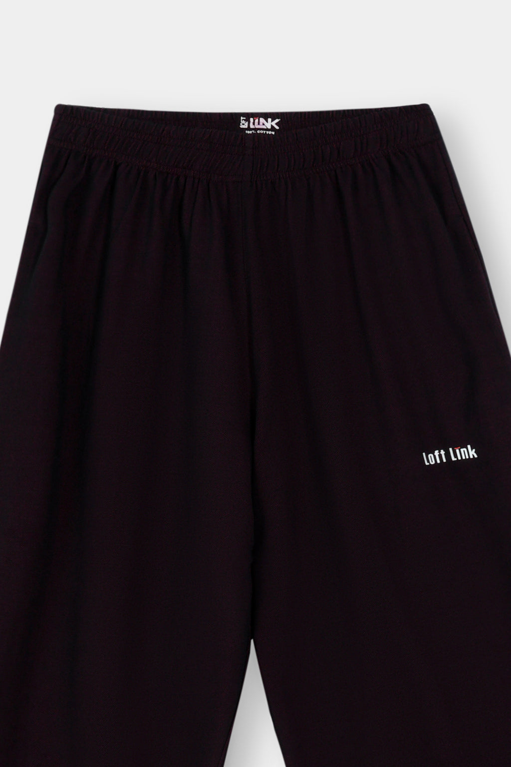 Ladies Long Wide leg Pant Trouser/ Black french terry