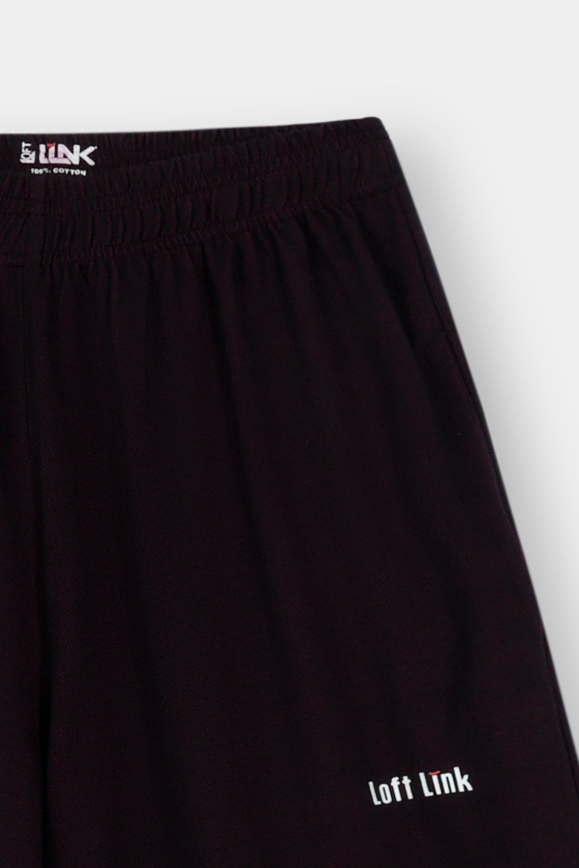 Ladies Long Wide leg Pant Trouser/ Black french terry