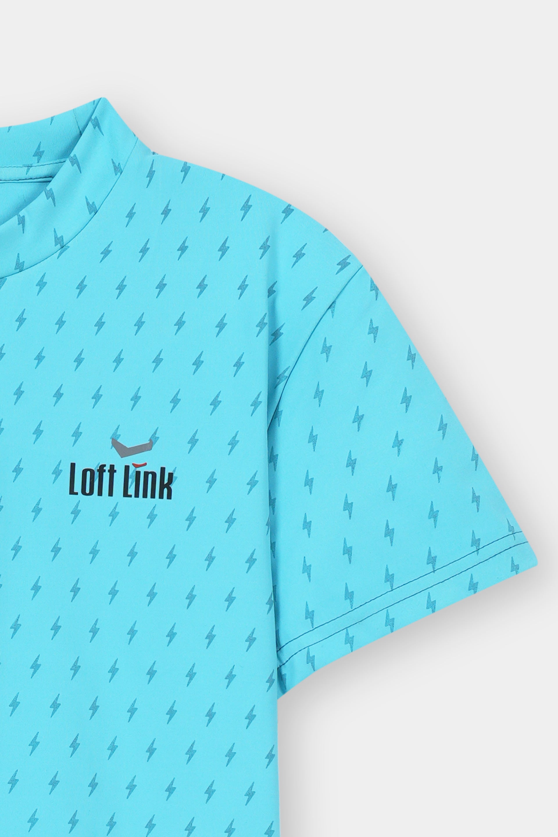 Short Sleeve Truquish Breathable StretchabLE Fbaric with Glitter  Print