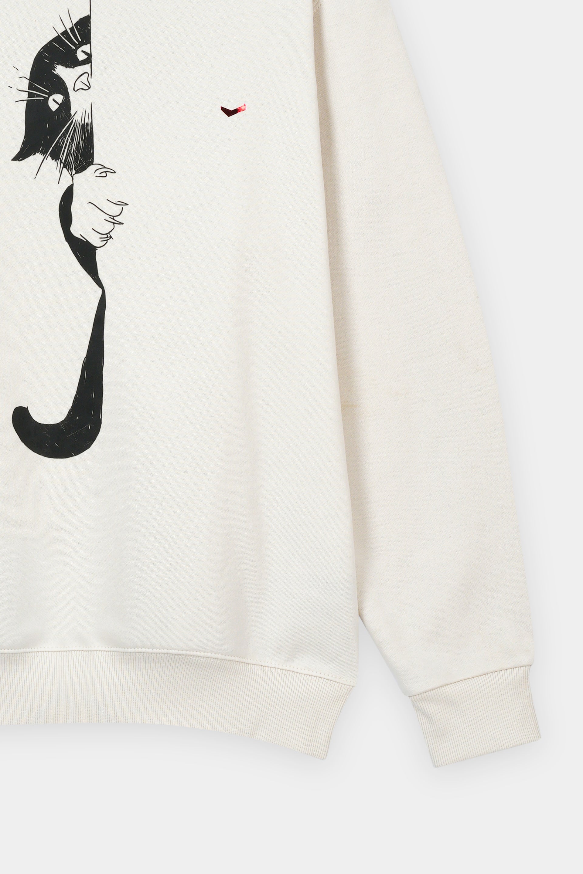 Unisex  Sweat Shirt Off White  , Fleece fabric with GSM of 280-300