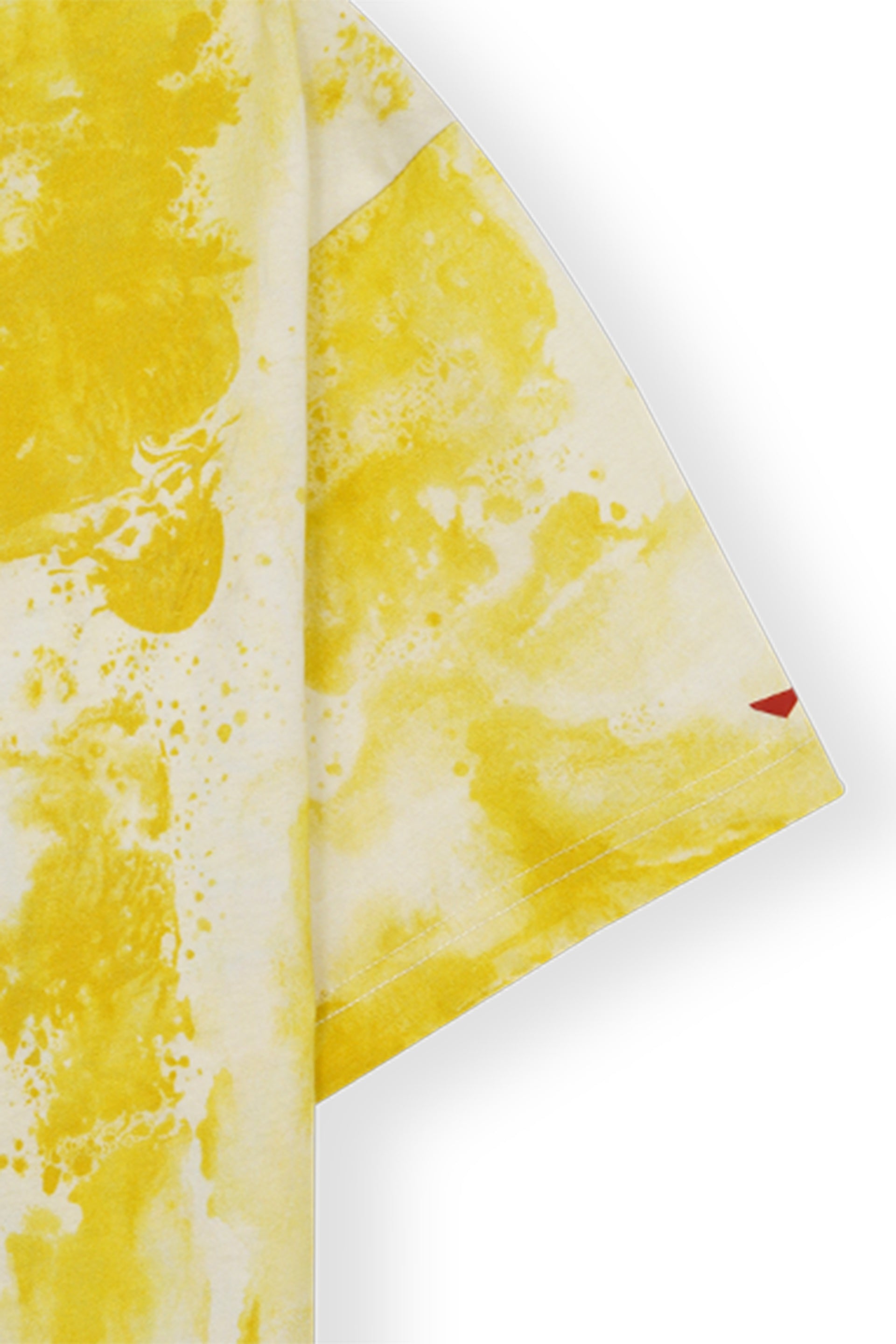 Women Sunburst Tie-Dye Tee – Yellow & White Splash
