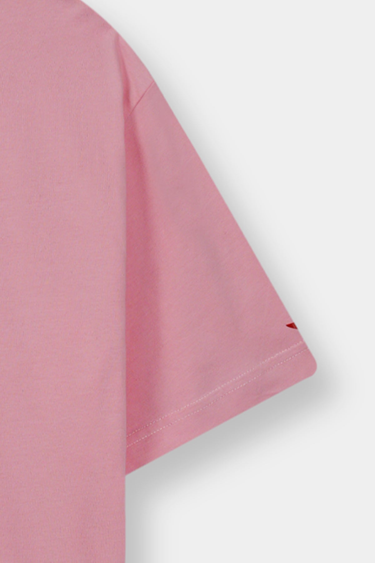Unisex "Half & Half Teddy Graphic Tee – Blush Pink"
