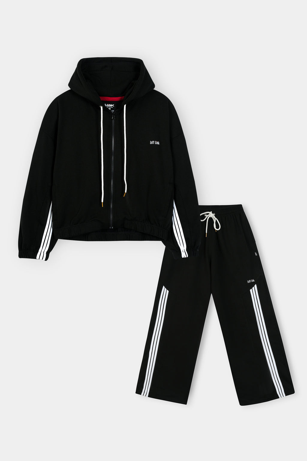 Unisex's Stripe  cap Loose  Hoodie / Unisex Long Trouser Bottom Style