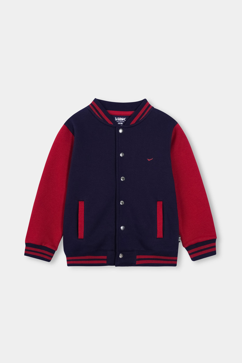 Long Sleeve Contrast Boys & Girls Unisex Buttoned Jacket