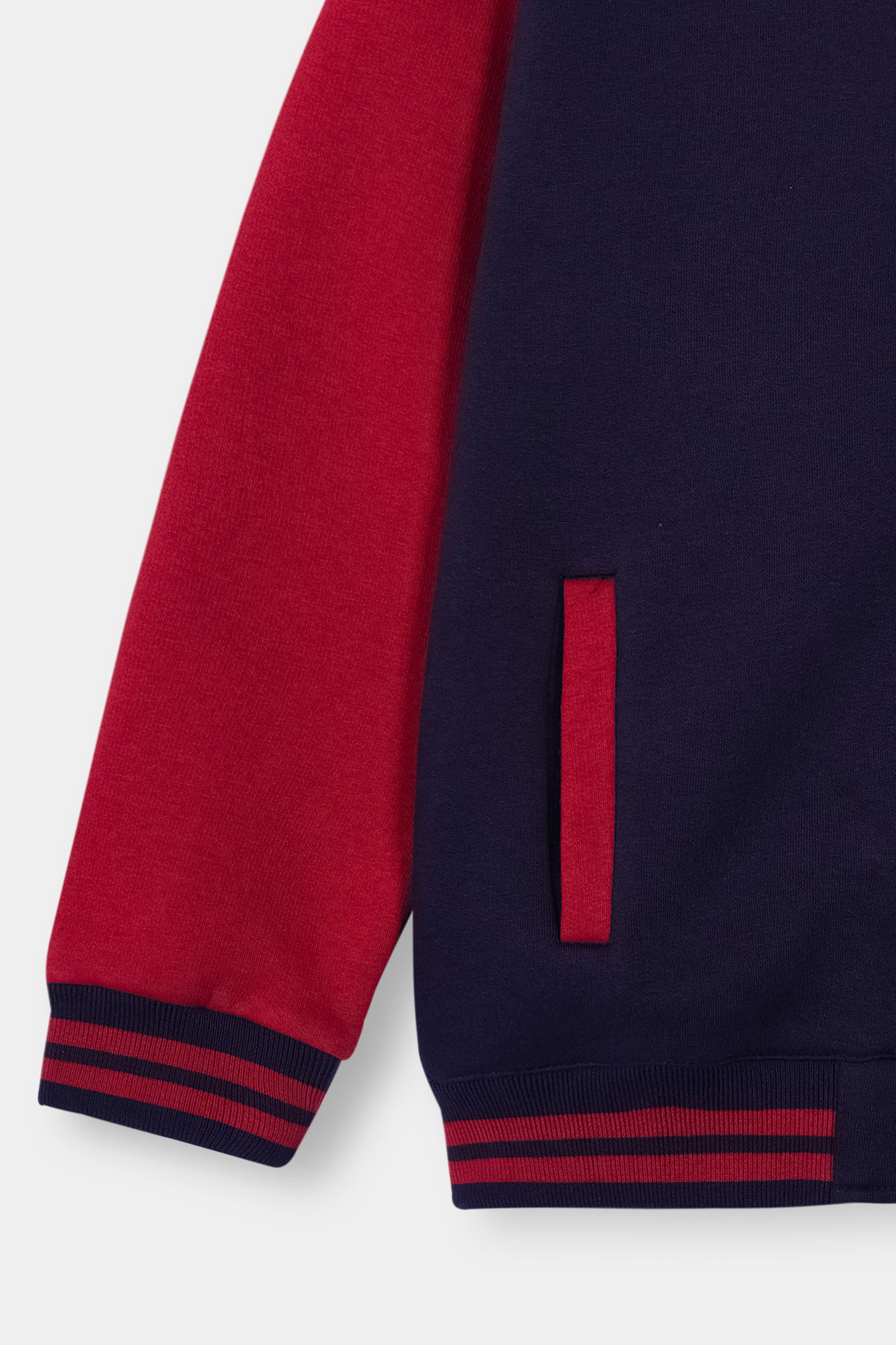 Long Sleeve Contrast Boys & Girls Unisex Buttoned Jacket