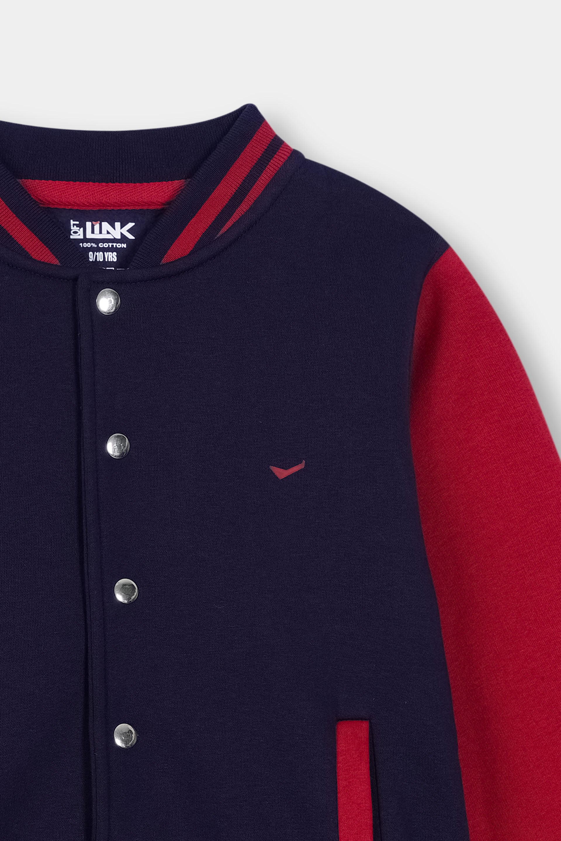 Long Sleeve Contrast Boys & Girls Unisex Buttoned Jacket