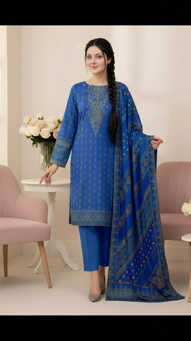 3 PC Digital Print Lawn - LLS - 2