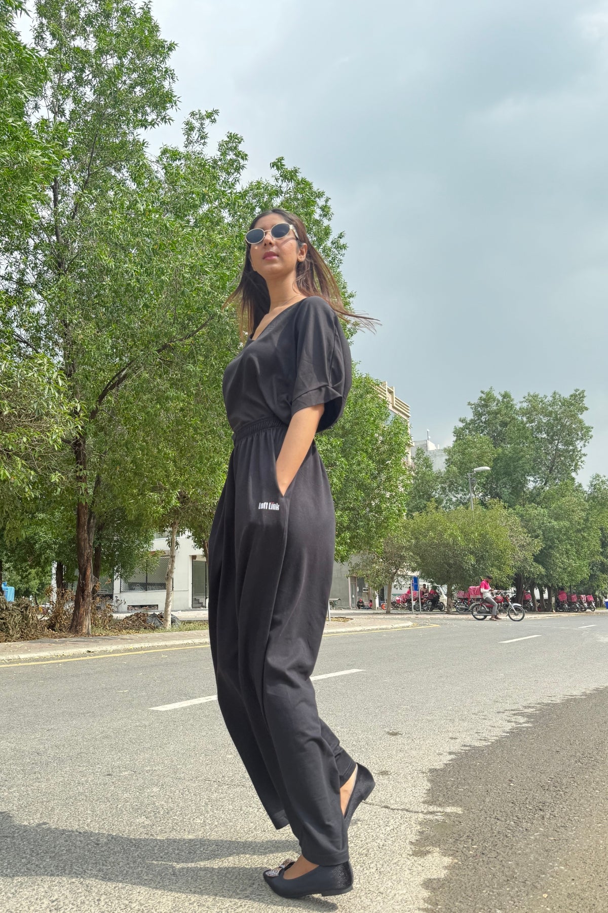 Ladies Long Wide Leg Pant Trouser/ French Terry  With 240 GST