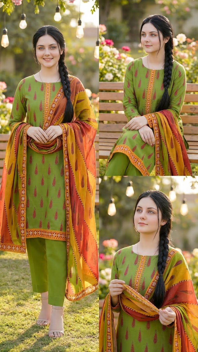 3 PC Digital Print Lawn - LLS - 5
