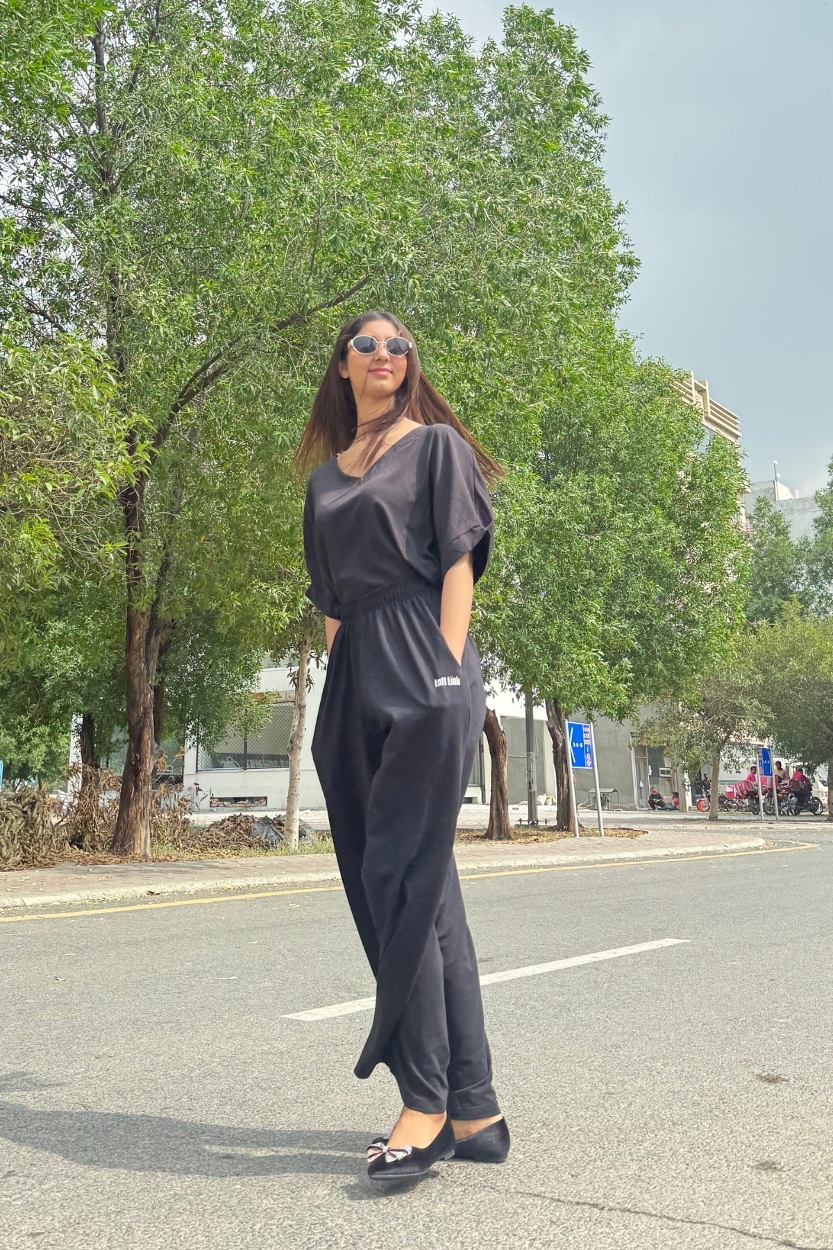 Ladies Long Wide Leg Pant Trouser/ French Terry  With 240 GST