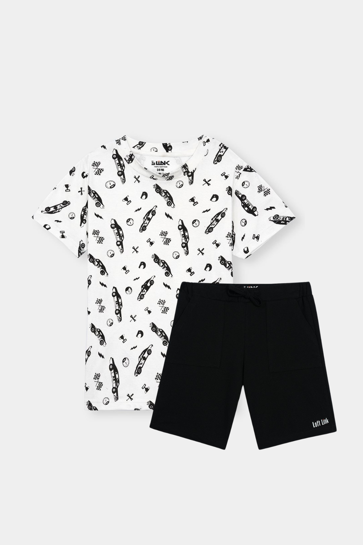 Speed & Style: Boys' Tee & Shorts Combo
