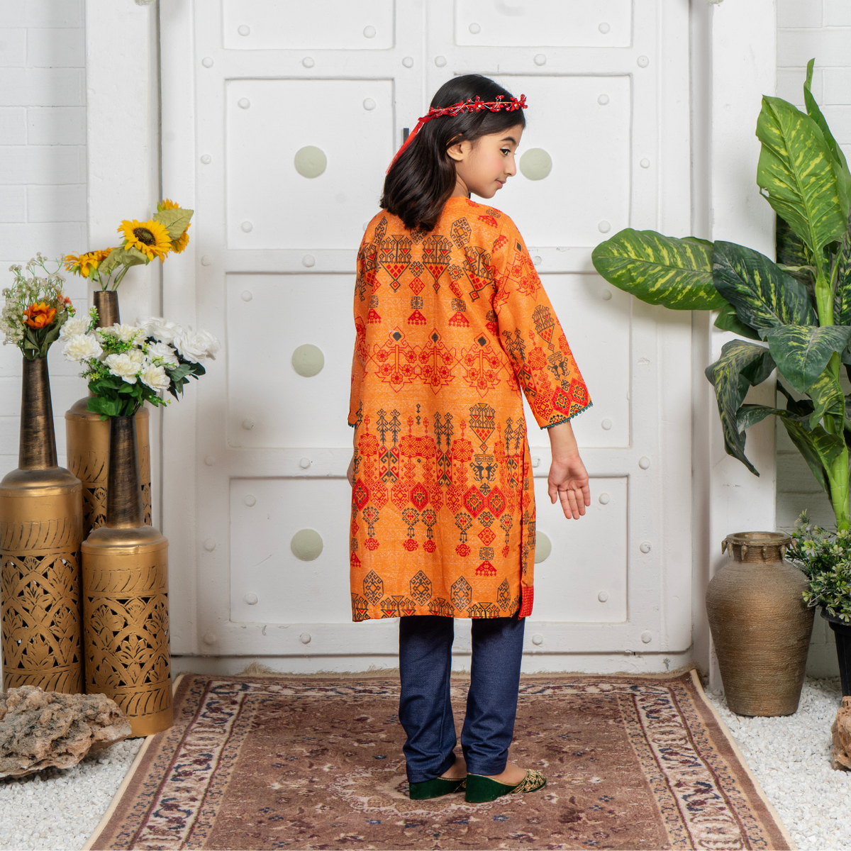 Stitched Jacquard Viscose 2 Piece (Shirt/trouser) For Kids