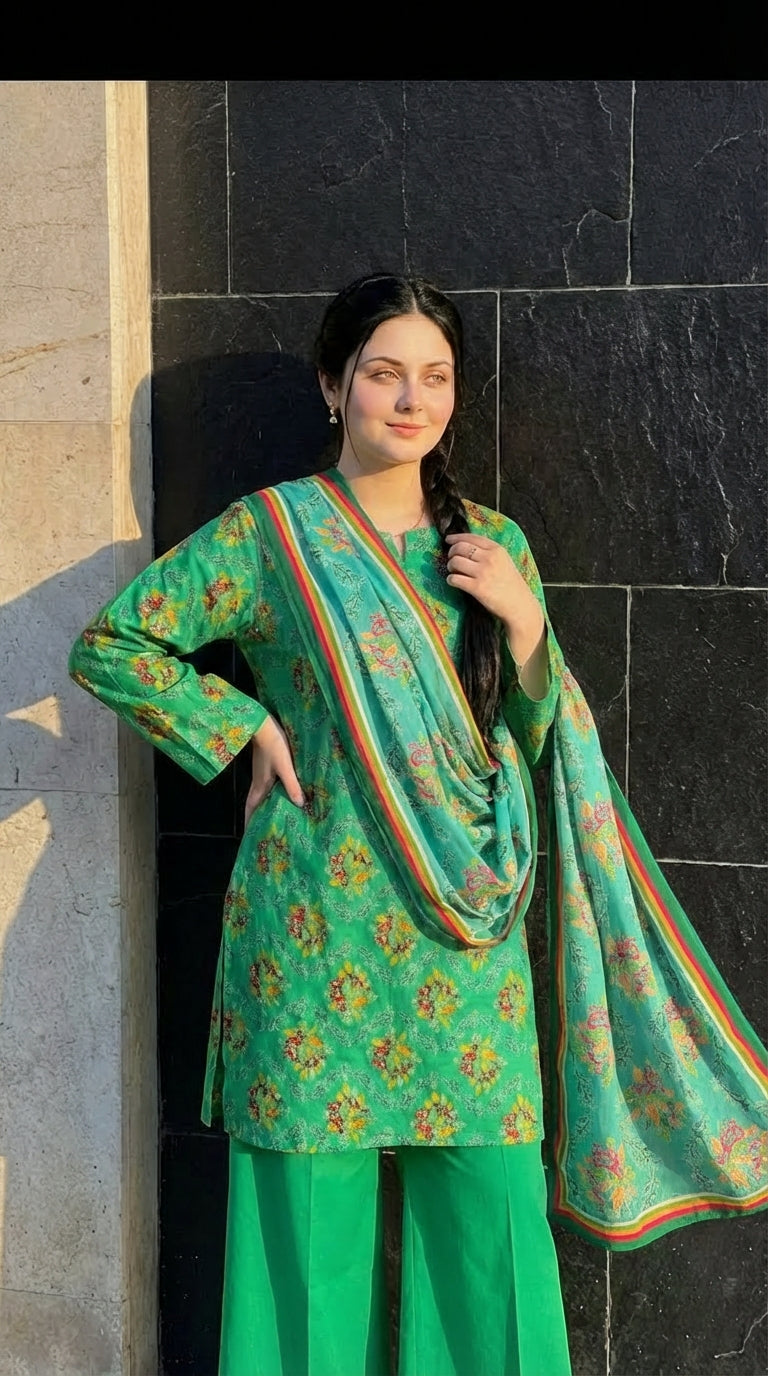 3 PC Digital Print Lawn - LLS - 11