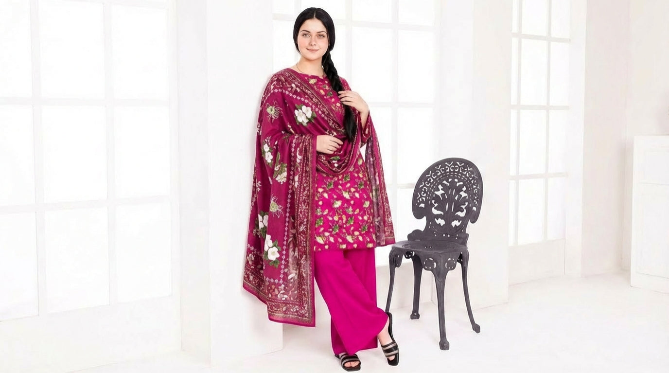 3 PC Digital Print Lawn - LLS - 13