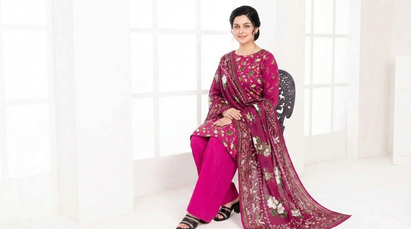 3 PC Digital Print Lawn - LLS - 13