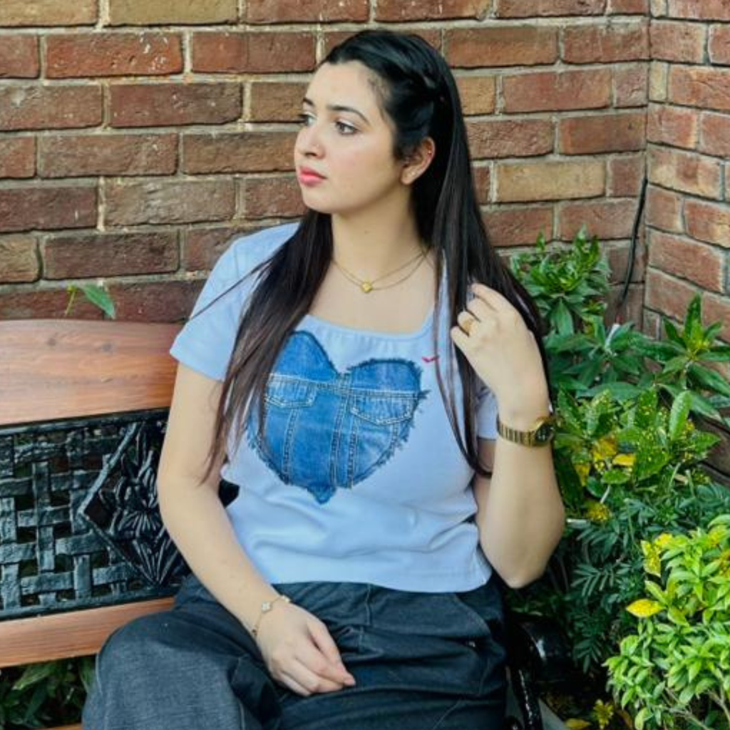 Short Sleeve Sky Blue Chested Denim Pocket Print Shirt / Charcoal Denim Stretch Wide Leg Trouser