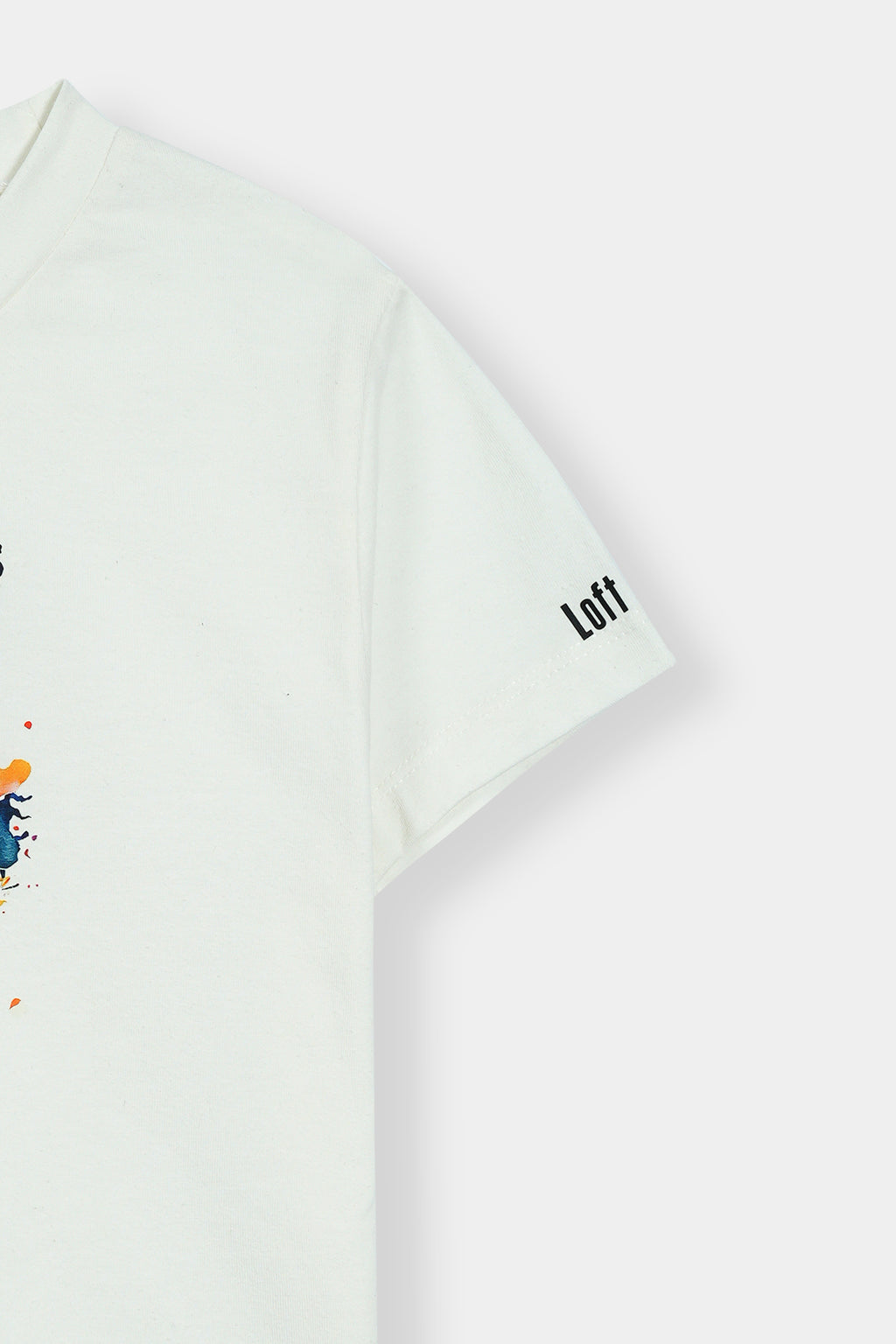 Women' White T-Shirt with Color Splash Butterfly Print – Artistic Casual Wear