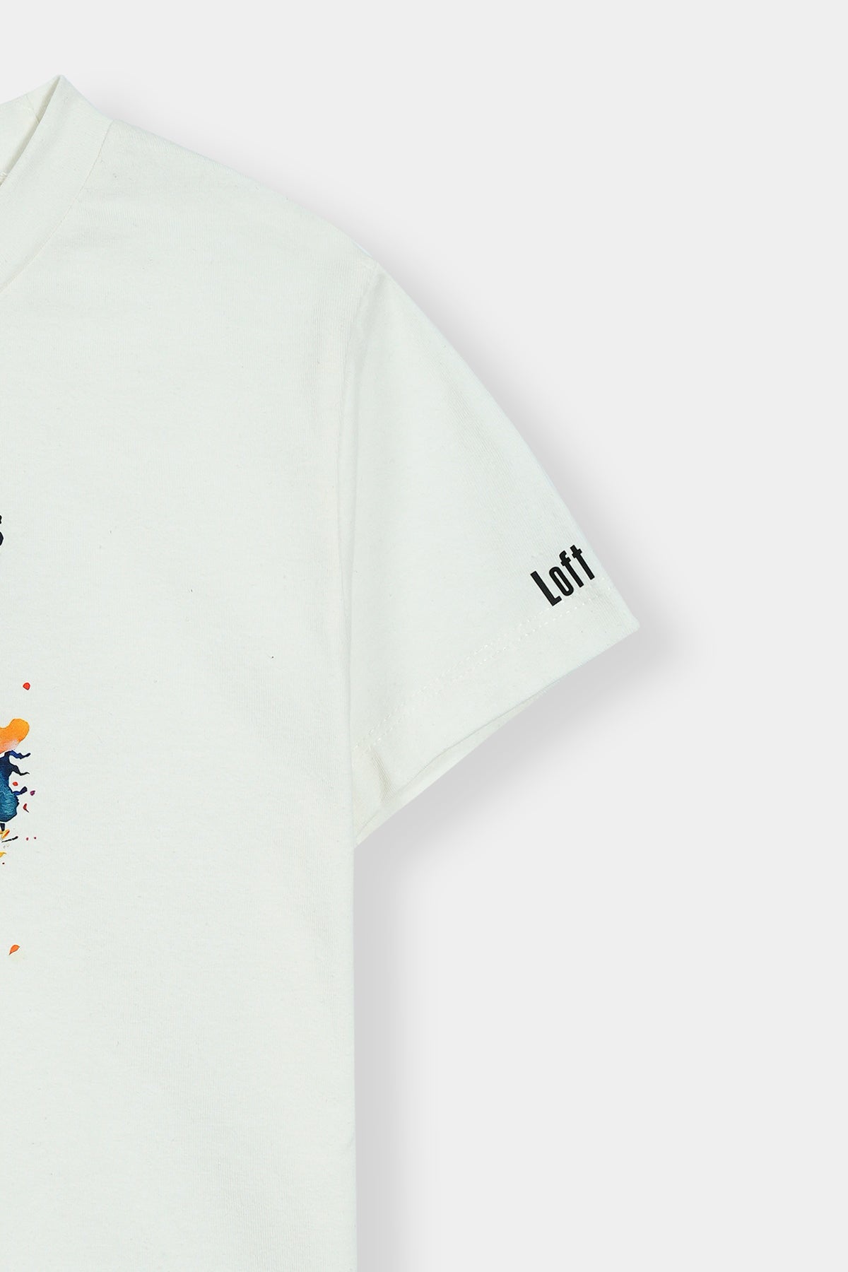 Women' White T-Shirt with Color Splash Butterfly Print – Artistic Casual Wear