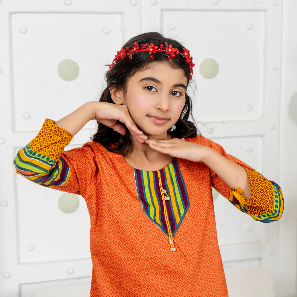 Stitched Cambric 2 Piece (Shirt/trouser) For Kids