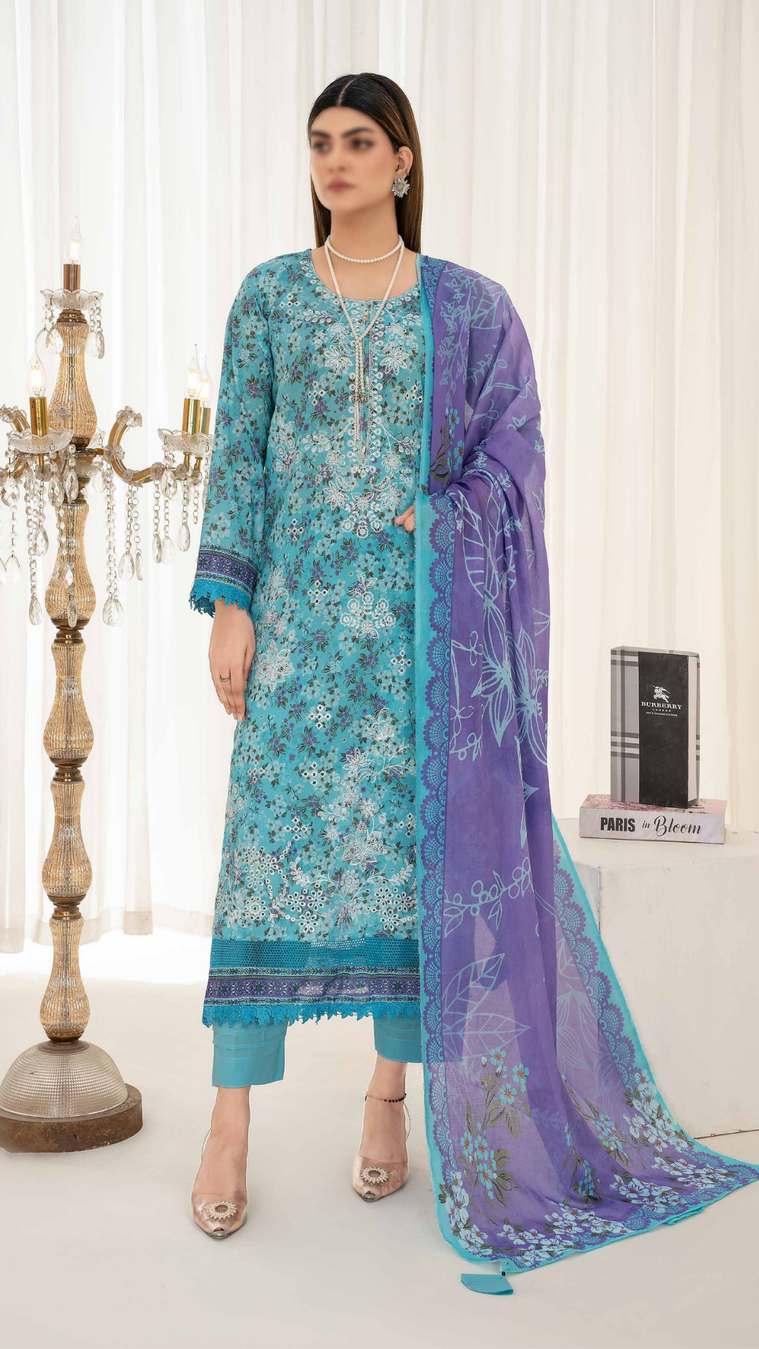 3 PC Embroided Lawn - LLS - 1