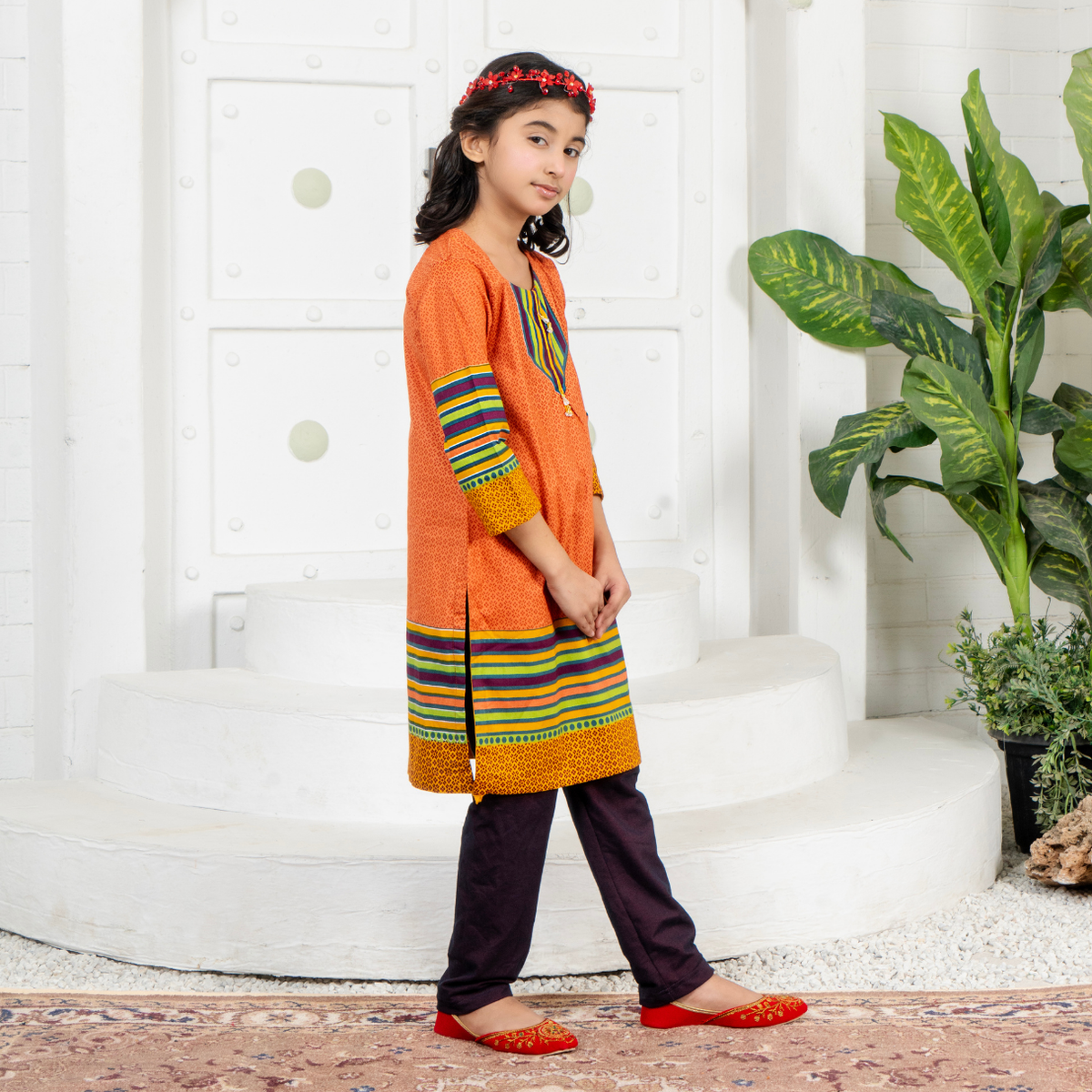 Stitched Cambric 2 Piece (Shirt/trouser) For Kids