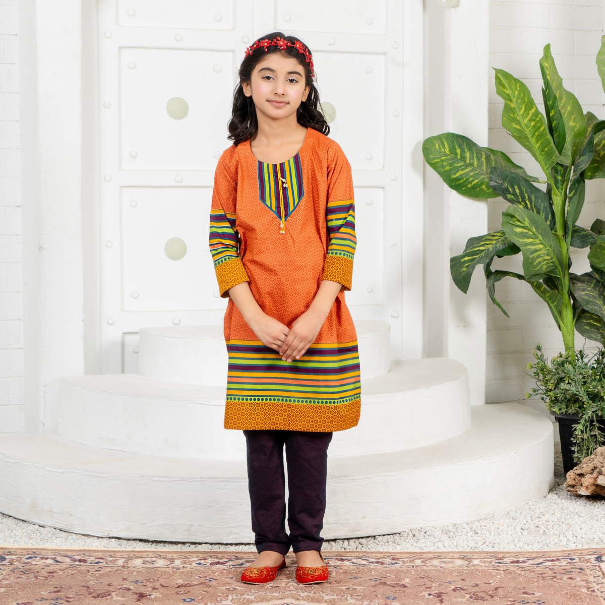 Stitched Cambric 2 Piece (Shirt/trouser) For Kids