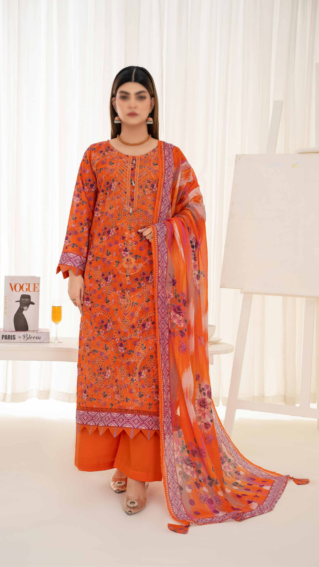 3 PC Embroided Lawn - LLS - 2