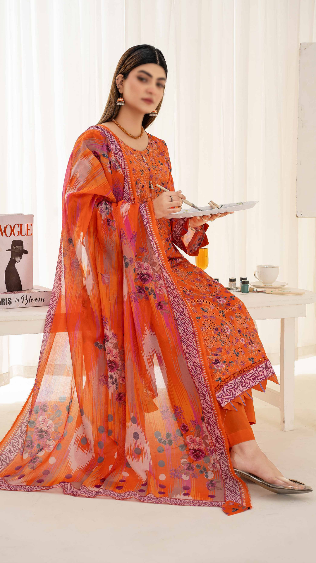 3 PC Embroided Lawn - LLS - 2