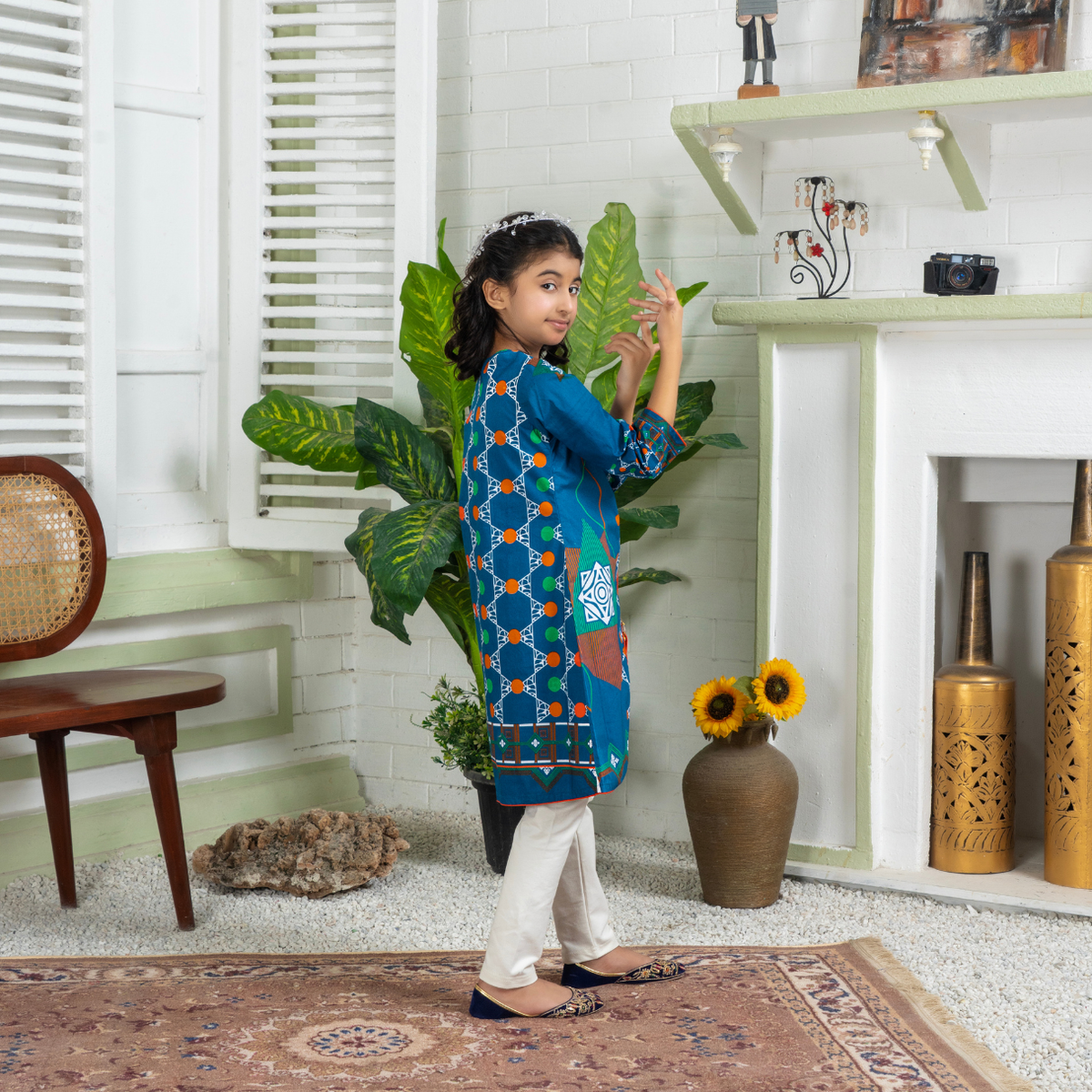 Stitched Cambric 2 Piece (Shirt/trouser) For Kids