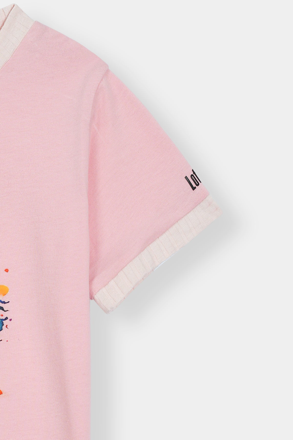 Girls' Pink Butterfly Splash T-Shirt – Colorful Drip Art Design