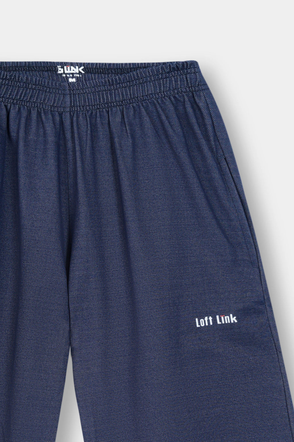 Ladies Long Wide leg Pant Trouser/ Indigo Blue french terry