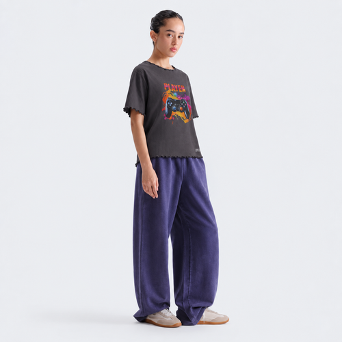Frill-Edge Gamer Oversized T-Shirt