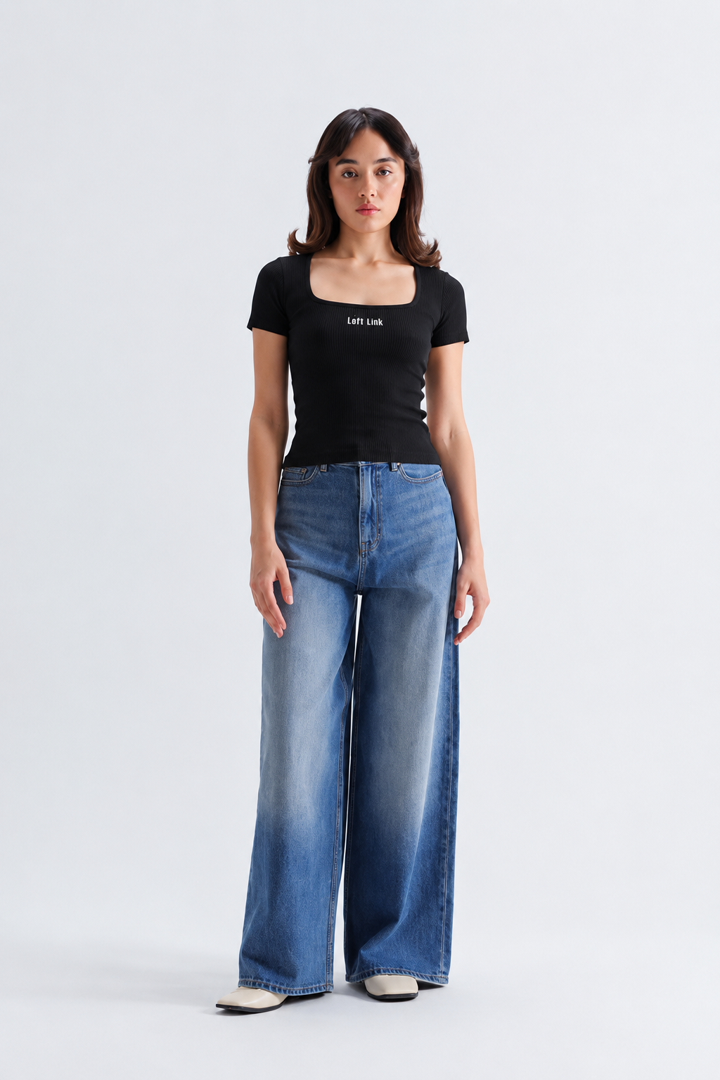 Square Neck Rib Top